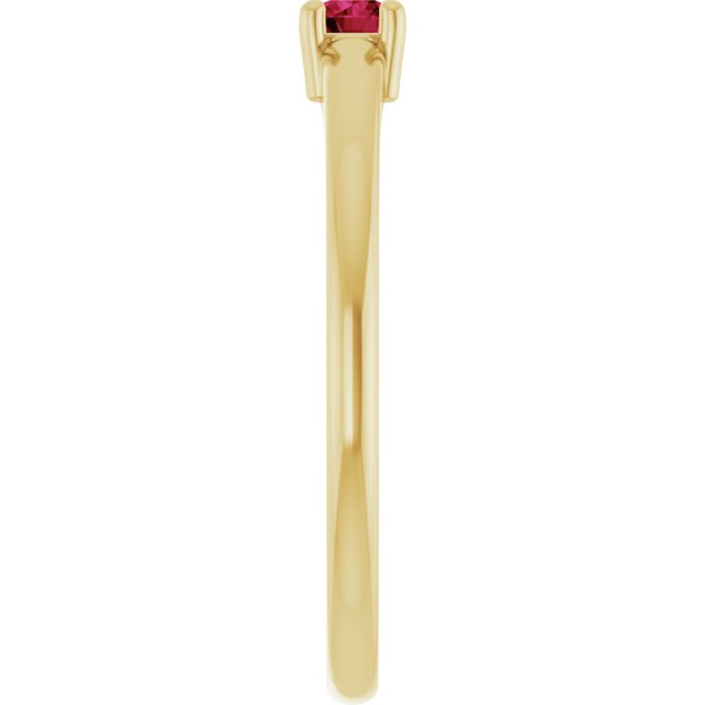 14K Yellow Natural Ruby Ring