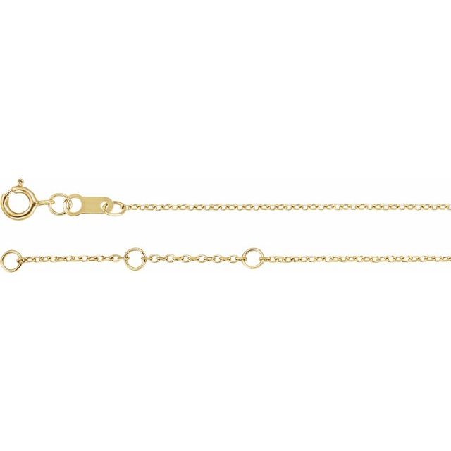 14K Yellow Natural White Sapphire 6 1/2-7 1/2" Bracelet