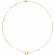 14K .04 CTW Natural Diamond Toggle Necklace 16"