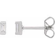 14K White .08 CTW Lab-Grown Diamond Earrings