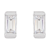 14K White .08 CTW Lab-Grown Diamond Earrings