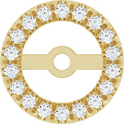 14K Yellow 5.3 mm ID 1/6 CTW Lab-Grown Diamond French-Set Earring Jacket