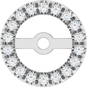 14K White 5.3 mm ID 1/6 CTW Lab-Grown Diamond French-Set Earring Jacket