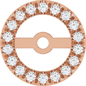 14K Rose 5.3 mm ID 1/6 CTW Lab-Grown Diamond French-Set Earring Jacket