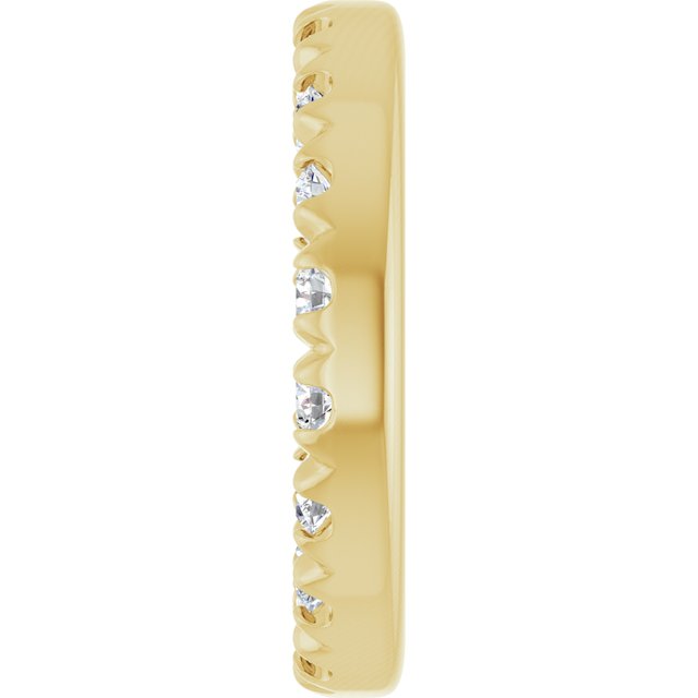 14K Yellow 5.3 mm ID 1/6 CTW Lab-Grown Diamond French-Set Earring Jacket