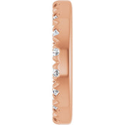 14K Rose 5.3 mm ID 1/6 CTW Lab-Grown Diamond French-Set Earring Jacket