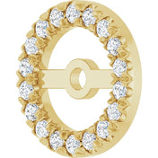 14K Yellow 5.3 mm ID 1/6 CTW Lab-Grown Diamond French-Set Earring Jacket