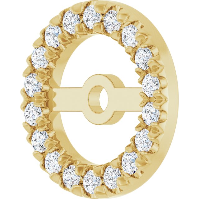 14K Yellow 5.3 mm ID 1/6 CTW Lab-Grown Diamond French-Set Earring Jacket