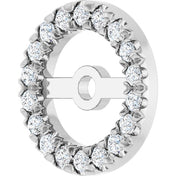 14K White 5.3 mm ID 1/6 CTW Lab-Grown Diamond French-Set Earring Jacket