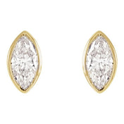 Marquise Bezel-Set Stud Earrings