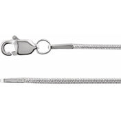 Sterling Silver 1 mm Snake 16" Chain