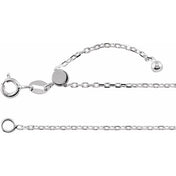 Sterling Silver .95 mm Adjustable Cable 16-22" Chain