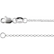 14K Rose 1.3 mm Rolo Chain Necklace Available in Multiple Lengths