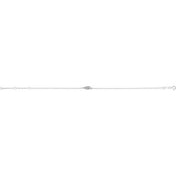 14K and Platinum Natural Diamond Angel Wing Bracelet with .015 CTW, Adjustable Size 6 1/2-7 1/2"