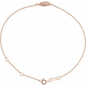 14K and Platinum Natural Diamond Angel Wing Bracelet with .015 CTW, Adjustable Size 6 1/2-7 1/2"