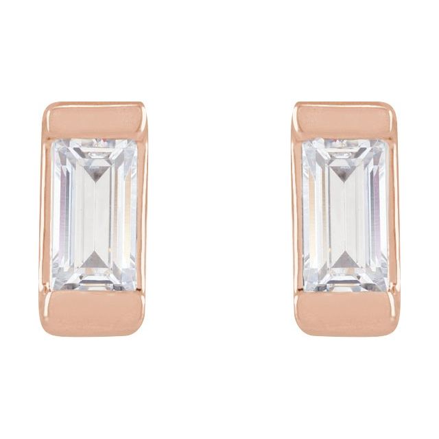 14K Rose .08 CTW Lab-Grown Diamond Earrings