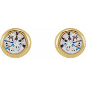14K Yellow 2.5 mm Round 1/6 CTW Lab-Grown Diamond Earrings
