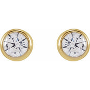 14K Yellow 3 mm Round 1/5 CTW Lab-Grown Diamond Earrings