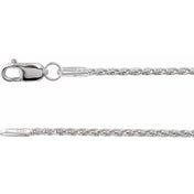 Sterling Silver 1.25 mm Wheat 16" Chain