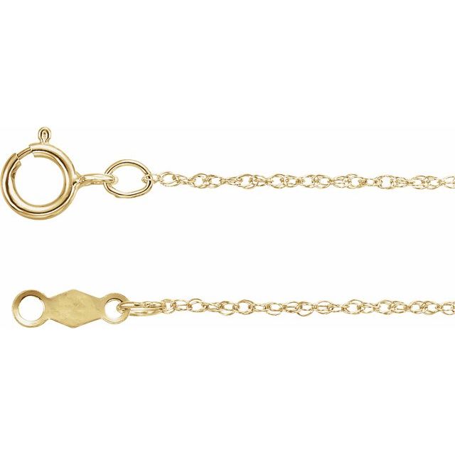 18K Yellow .85 mm Rope 20" Chain