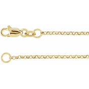 18K Yellow Gold-Plated Sterling Silver 1.5 mm Adjustable Hollow Rolo 18-20" Chain