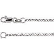Sterling Silver 1.5 mm Adjustable Hollow Rolo 18-20" Chain