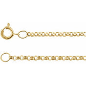 14K Yellow Recycled Metal 1.5 mm Rolo Chain by the Inch in Various Lengths
