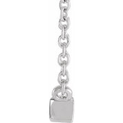 Natural Diamond Stackable Solitaire Necklace Adjustable 16-18" Series 88073