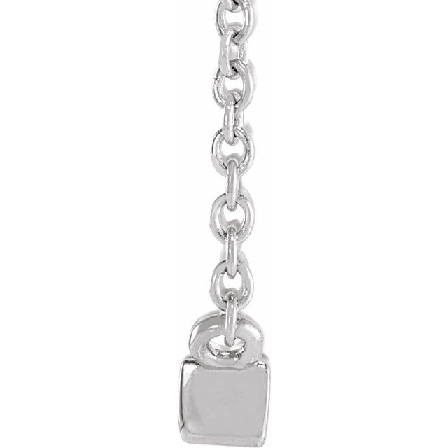 Natural Diamond Stackable Solitaire Necklace Adjustable 16-18" Series 88073