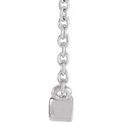 Natural Diamond Stackable Solitaire Necklace Adjustable 16-18" Series 88073