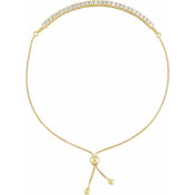 14K Yellow 1 CTW Lab-Grown Diamond Bolo 9 1/2" Bracelet