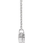 Sterling Silver 1/4 CT Natural Diamond Heart 16-18" Necklace