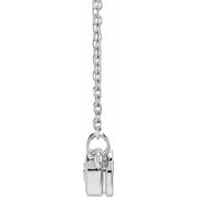 Sterling Silver 1/4 CT Natural Diamond Heart 16-18" Necklace