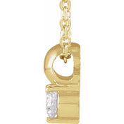 14K 1/10 CT Natural Diamond Bead Necklace 16-18"