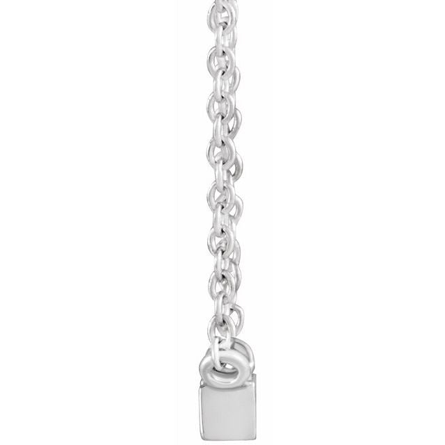 Natural Diamond Stackable Solitaire Necklace Adjustable 16-18" Series 88073