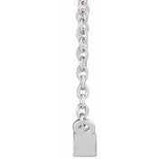 Natural Diamond Stackable Solitaire Necklace Adjustable 16-18" Series 88073