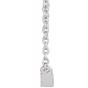 Natural Diamond Stackable Solitaire Necklace Adjustable 16-18" Series 88073