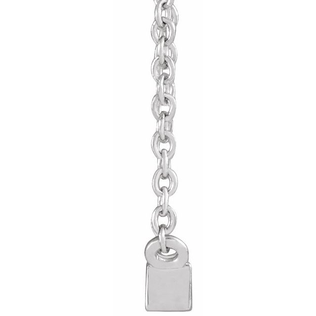 Natural Diamond Stackable Solitaire Necklace Adjustable 16-18" Series 88073