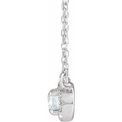 14K White 1/5 CTW Lab-Grown Diamond French-Set 16-18" Necklace