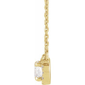 14K Yellow 3 mm Lab-Grown Diamond & .03 CTW Natural Diamond 18" Necklace
