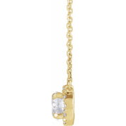 14K Yellow 3 mm Lab-Grown Diamond & .03 CTW Natural Diamond 18" Necklace