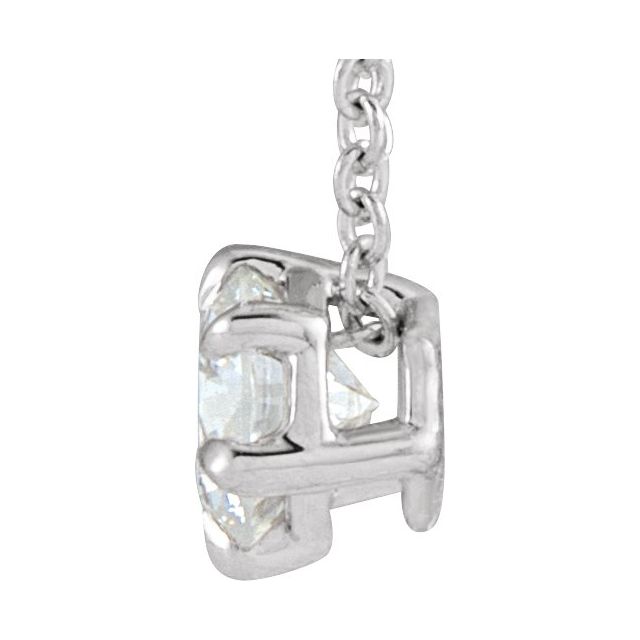 8 CT Lab-Grown Diamond Solitaire 16-18" Necklace
