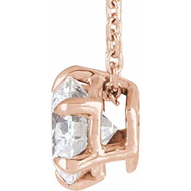 8 CT Lab-Grown Diamond Solitaire 16-18" Necklace