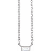 Natural Diamond Stackable Solitaire Necklace Adjustable 16-18" Series 88073