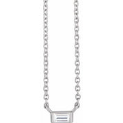 Natural Diamond Stackable Solitaire Necklace Adjustable 16-18" Series 88073