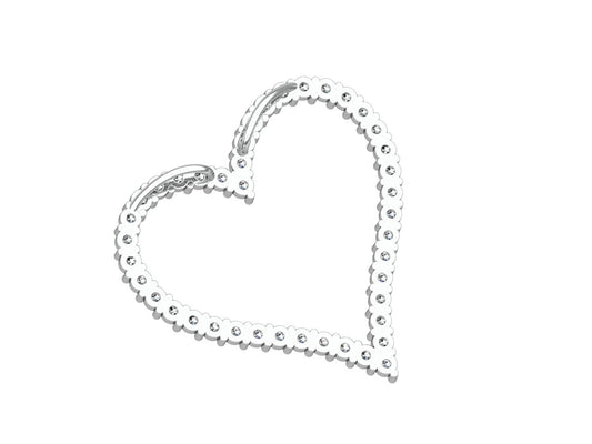 Classic Oversized Diamond Heart Pendant