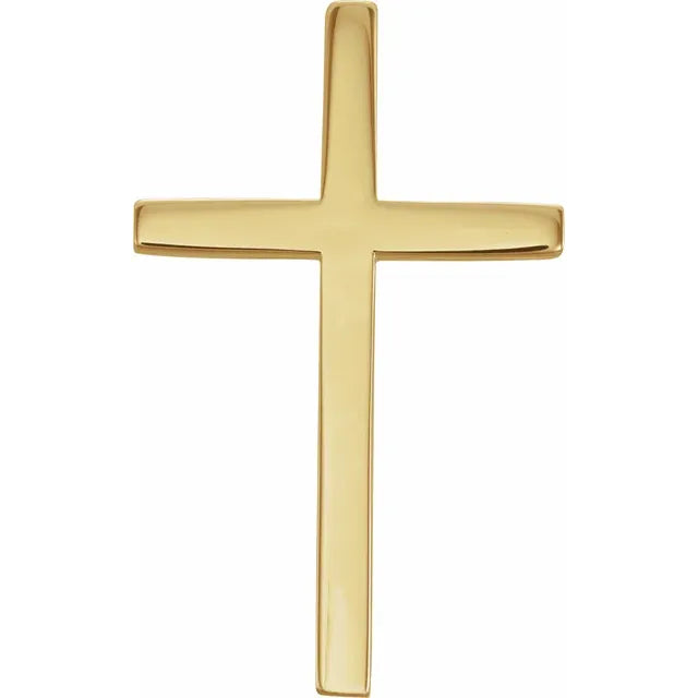 14K Yellow 25.7x15.7 mm Cross Pendant