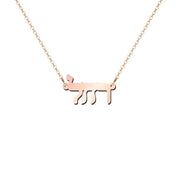 14k Gold Personalized Hebrew Name Necklace on 18" Chain (Made To Order)