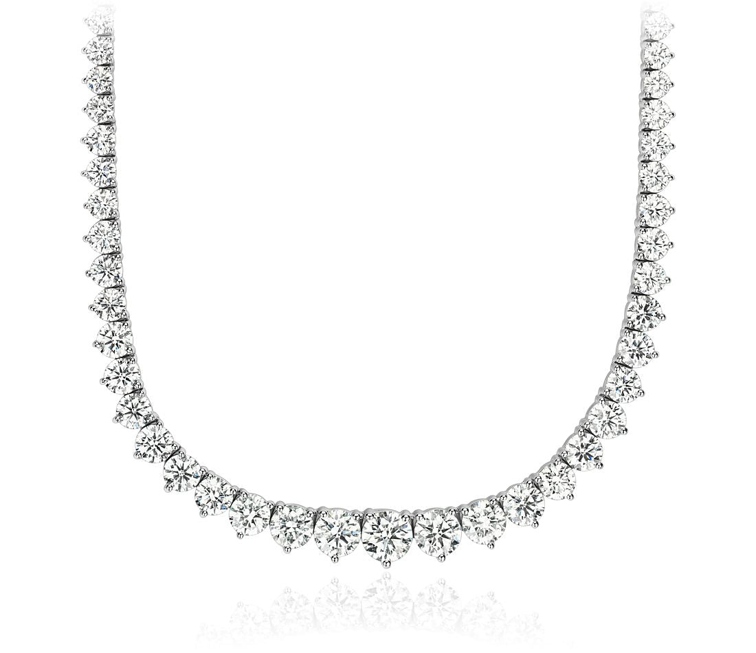 7.5 Carat Graduated Diamond Tennis Necklace (special order for Issac I.) - Motek Jewelry