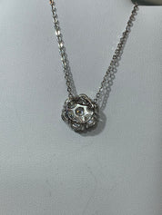 14k Gold Diamond Flower Cluster Necklace 3.85 Carats MS6101a - Motek Jewelry